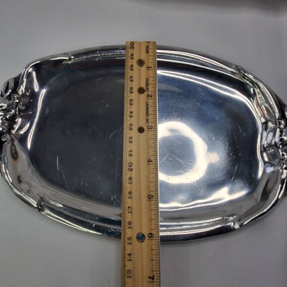 Arthur Court Oval Serving Tray With Longhorn Bull Head Handles 11x6 inches - Picture 5 of 11